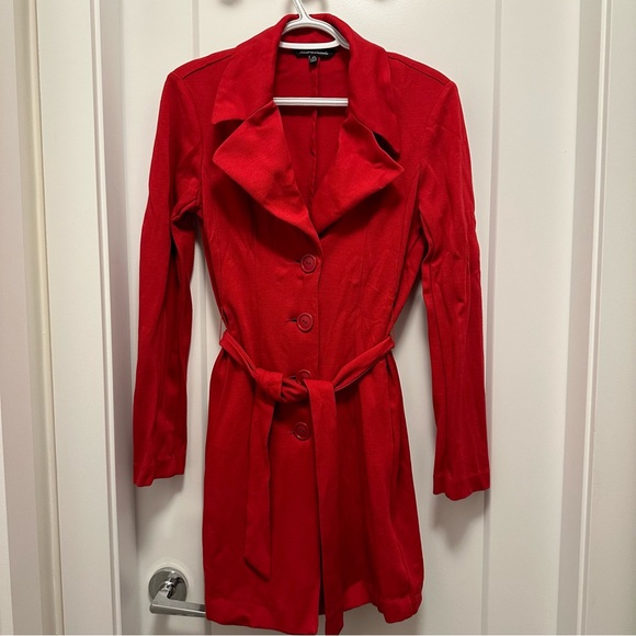 Le château made in Canada brilliant red stretchy jacket/ dress - Picture 1 of 14